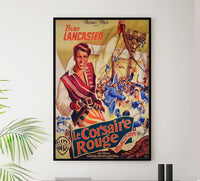 The Crimson Pirate 1952 - French - Vintage Pirate Classic Movie Poster