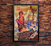 The Crimson Pirate 1952 - French - Vintage Pirate Classic Movie Poster