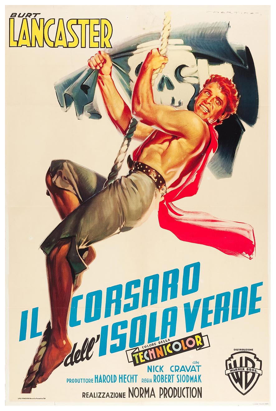 The Crimson Pirate 1952 - Italian 2 - Vintage Pirate Classic Movie Poster