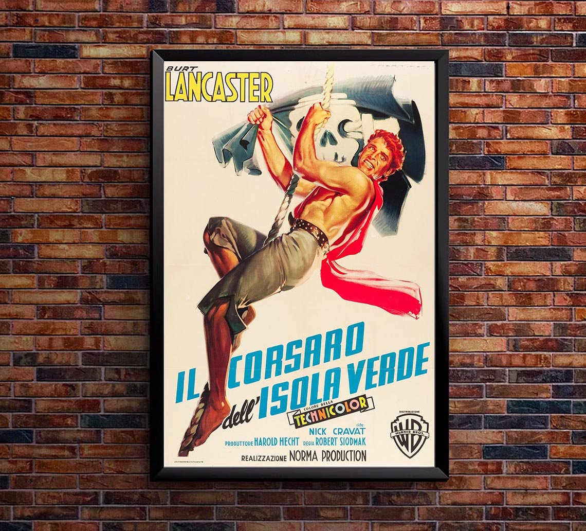 The Crimson Pirate 1952 - Italian 2 - Vintage Pirate Classic Movie Poster