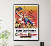 The Crimson Pirate 1952 - Vintage Pirate Classic Movie Poster