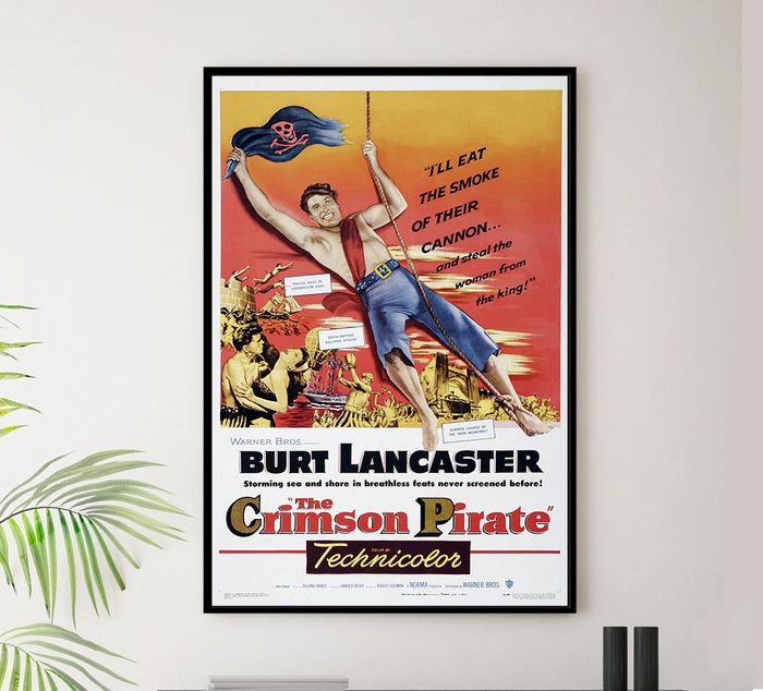 The Crimson Pirate 1952 - Vintage Pirate Classic Movie Poster