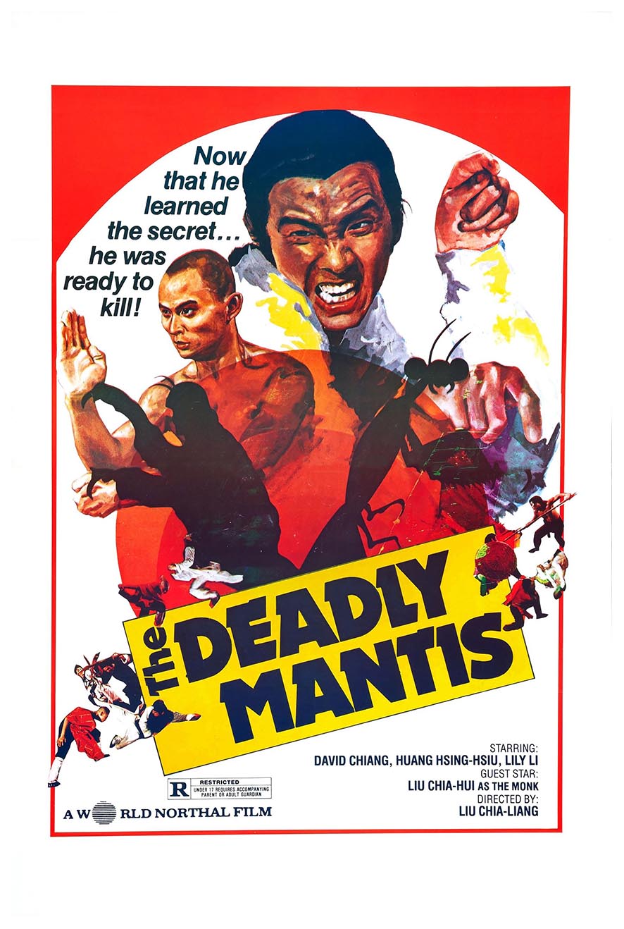 The Deadly Mantis - Gordon Liu - 1978 - Vintage Classic Kung Fu Movie Poster