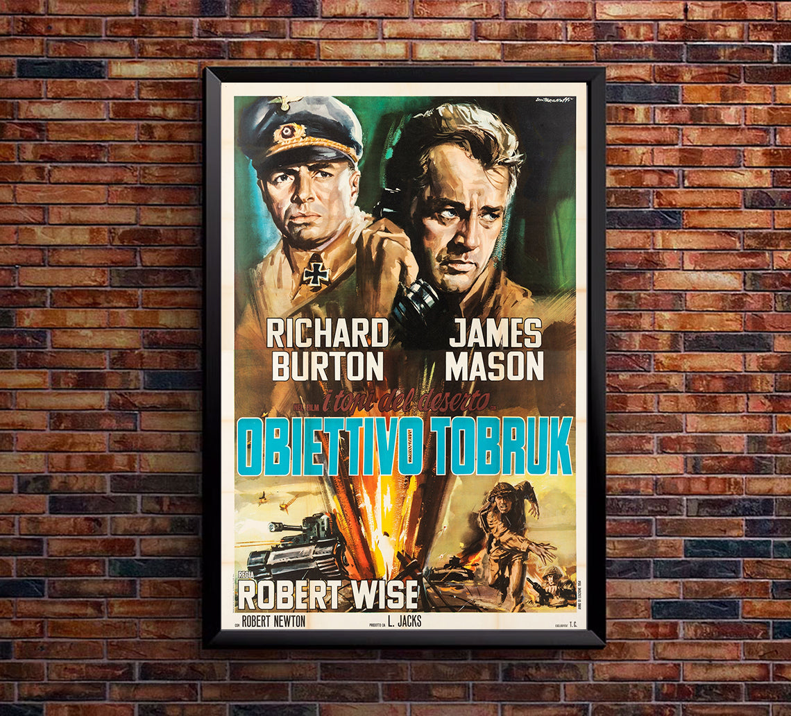 The Desert Rats 1953 - Richard Burton - Italy - Classic Movie Poster