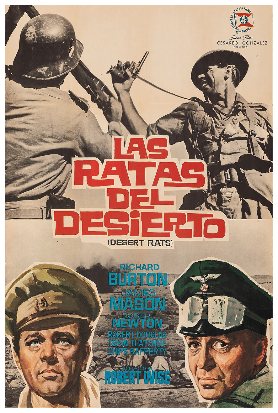 The Desert Rats 1953 - Richard Burton - Spain - Classic Movie Poster