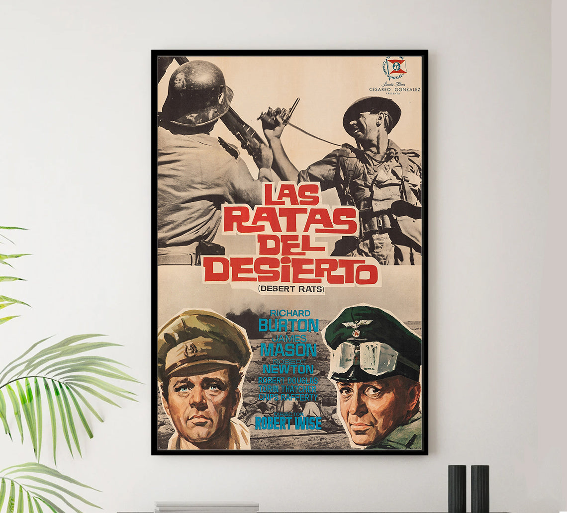The Desert Rats 1953 - Richard Burton - Spain - Classic Movie Poster