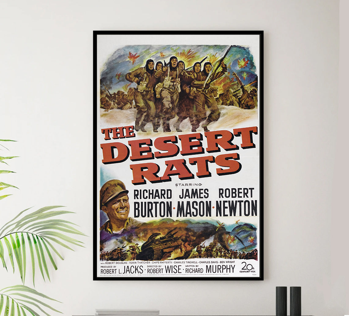 The Desert Rats 1953 - Richard Burton - US - Classic Movie Poster
