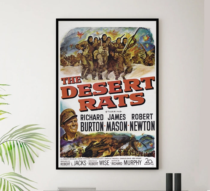 The Desert Rats 1953 - Richard Burton - US - Classic Movie Poster