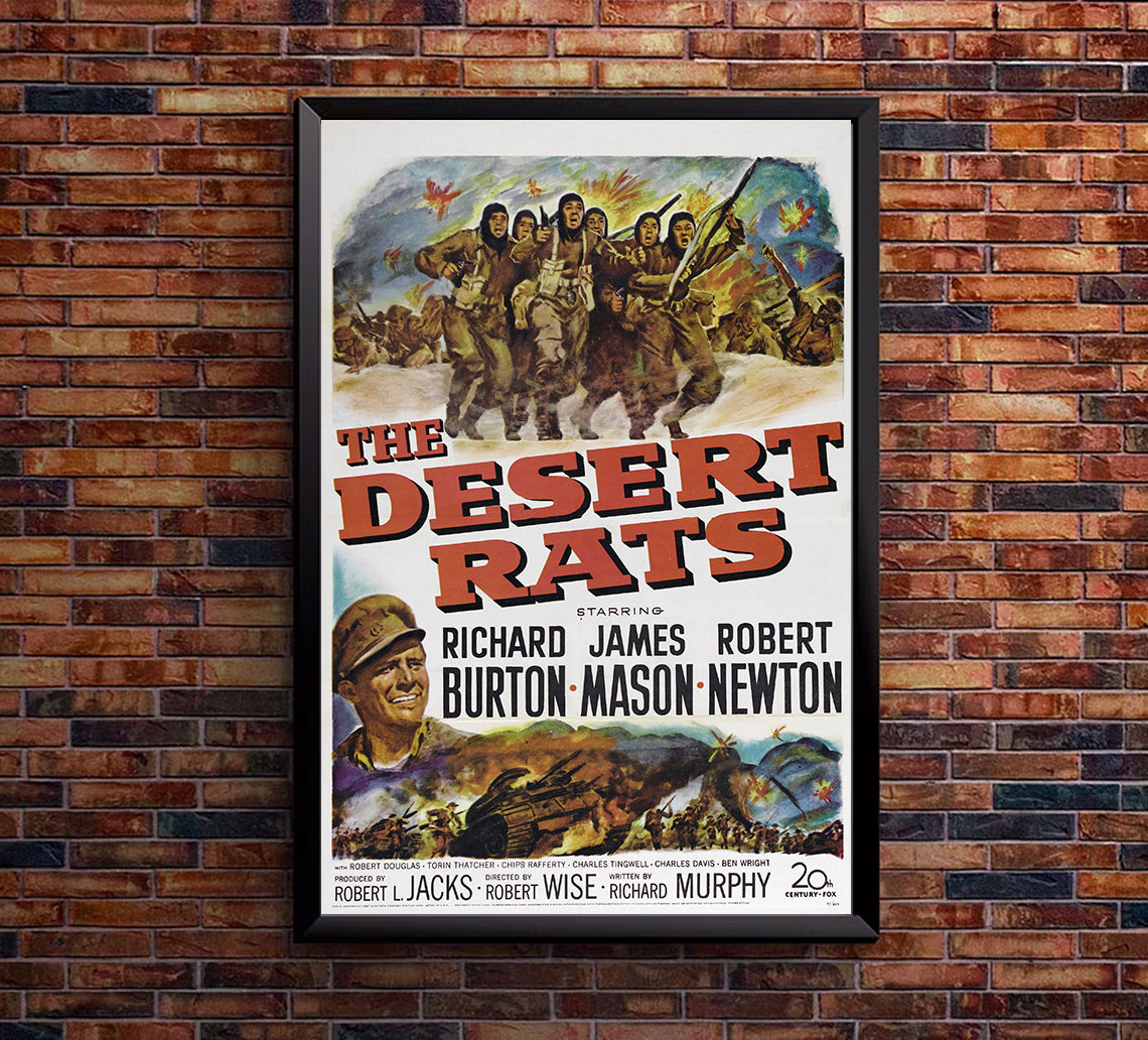 The Desert Rats 1953 - Richard Burton - US - Classic Movie Poster