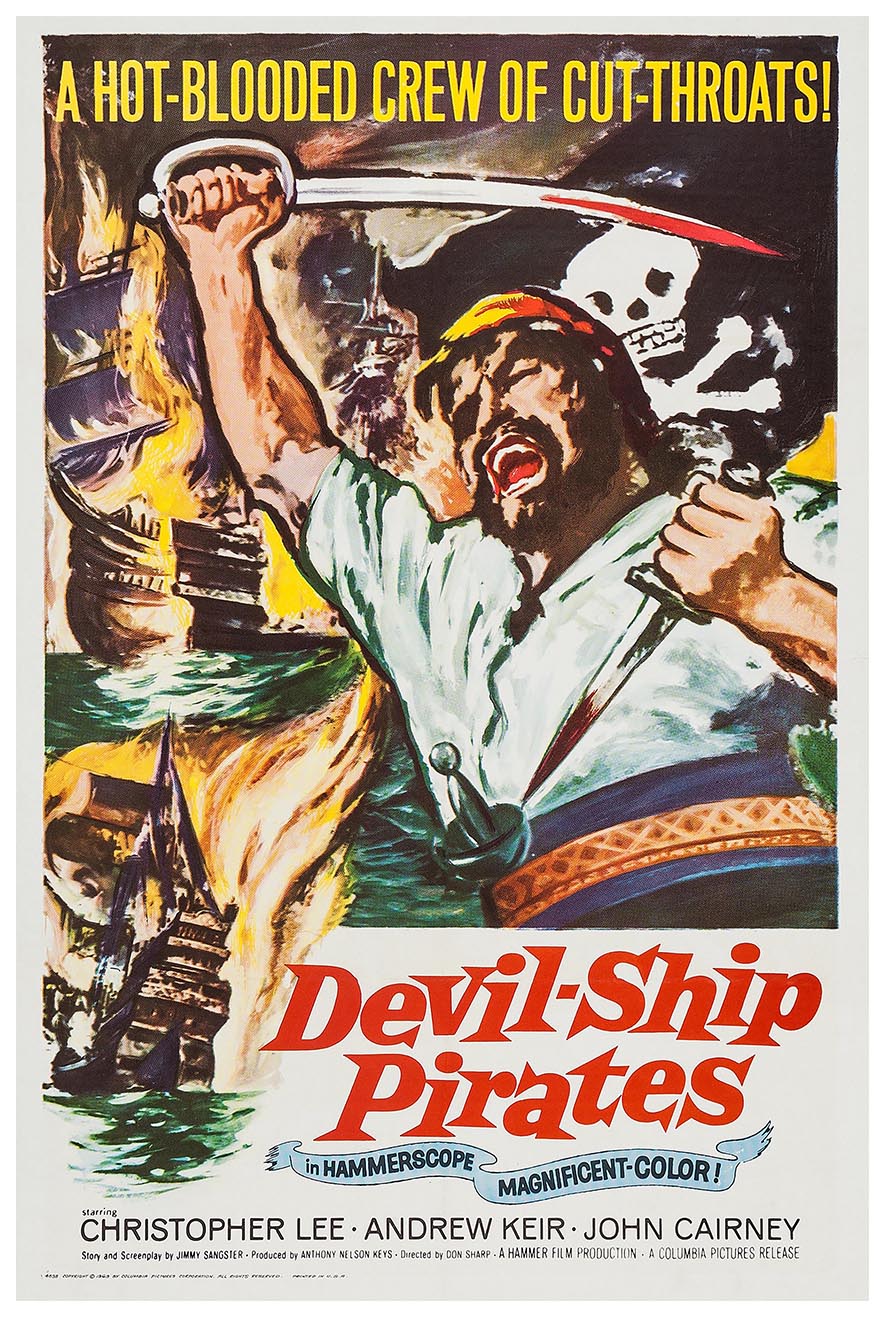 The Devil-Ship Pirates 1964 - Vintage Pirate Classic Movie Poster