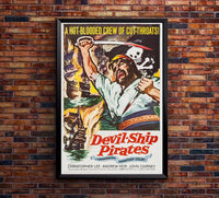 The Devil-Ship Pirates 1964 - Vintage Pirate Classic Movie Poster