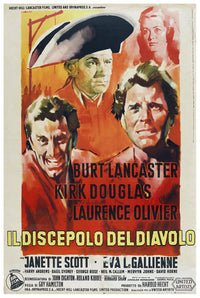 The Devil's Disciple 1959 - Laurence Olivier - Italy - Classic Movie Poster