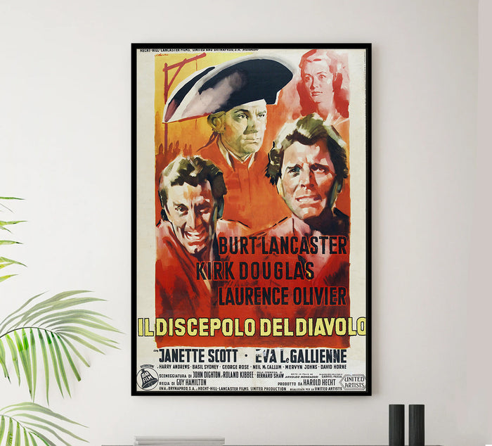 The Devil's Disciple 1959 - Laurence Olivier - Italy - Classic Movie Poster