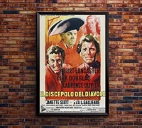 The Devil's Disciple 1959 - Laurence Olivier - Italy - Classic Movie Poster