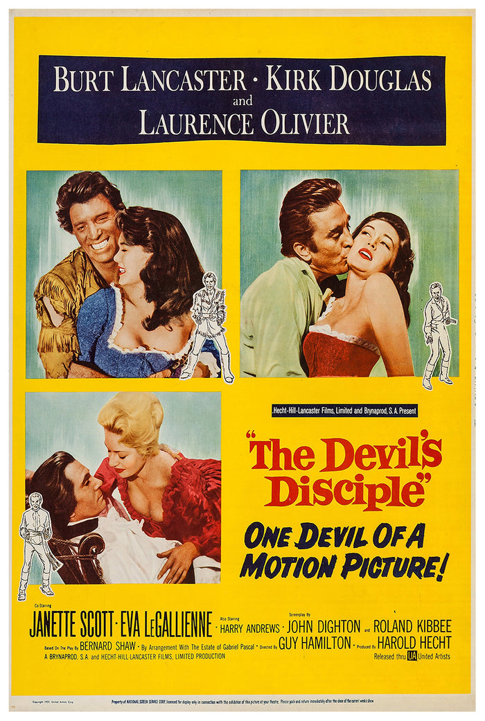 The Devil's Disciple 1959 - Laurence Olivier - US 2 - Classic Movie Poster