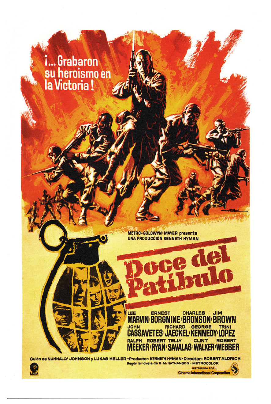 The Dirty Dozen 1967 - Spain - Classic Movie Poster