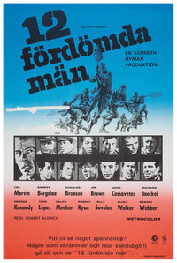 The Dirty Dozen 1967 - Sweden- Classic Movie Poster