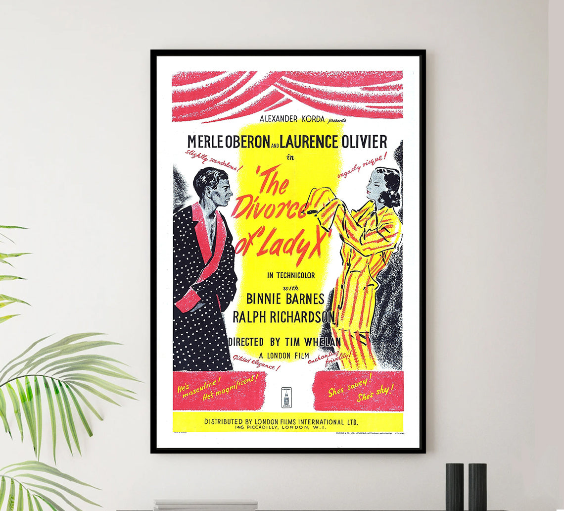 The Divorce of Lady X 1938 - Laurence Olivier - UK - Classic Movie Poster