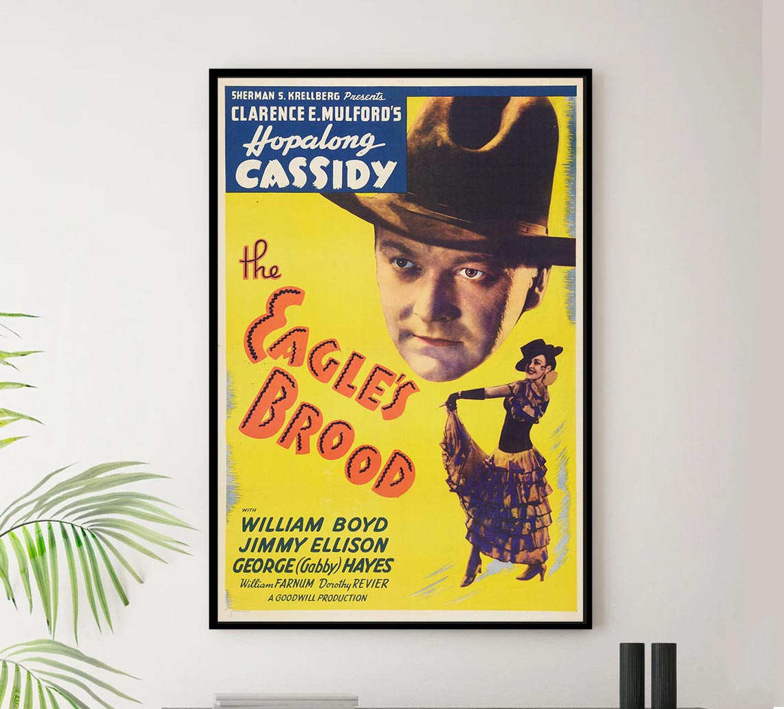 The Eagle's Brood 1935 - William Boyd - Classic Western Movie Poster