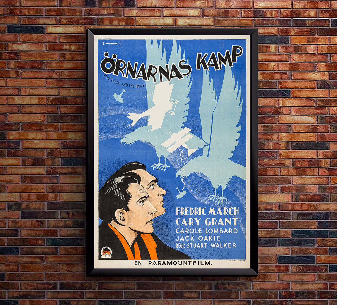The Eagle and the Hawk 1933 - Cary Grant - Sweden - Classic Movie Poster