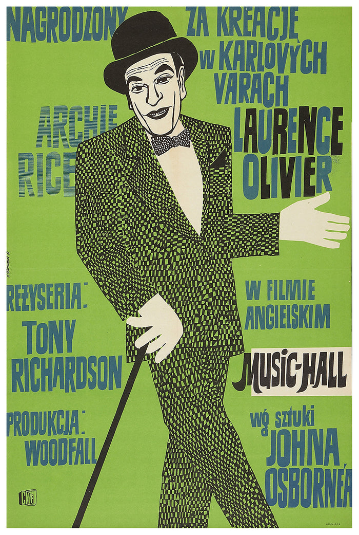 The Entertainer 1960 - Laurence Olivier - Poland - Classic Movie Poster