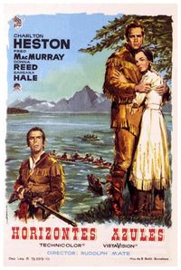 The Far Horizons 1955 - Spanish - Charlton Heston - Vintage Classic Movie Poster