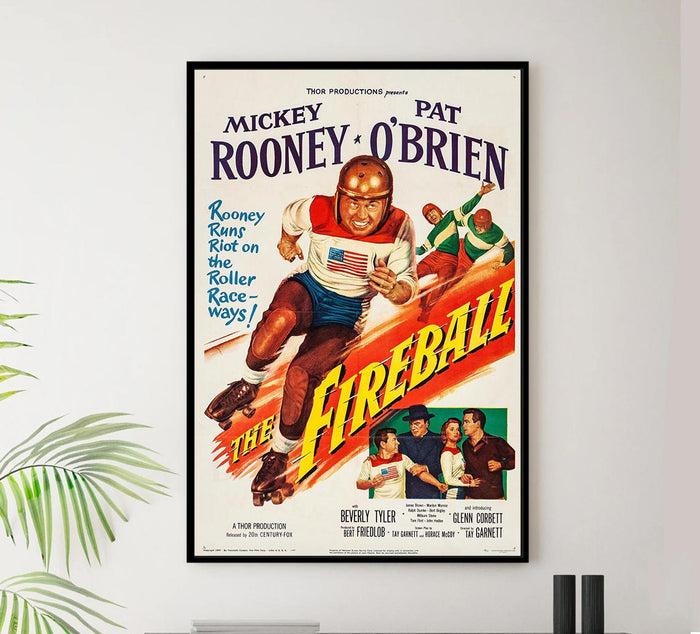 The Fireball 1950 - Mickey Rooney - Vintage Classic Movie Poster