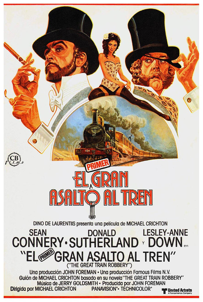 The First Great Train Robbery 1978 - Spain - Sean Connery - Vintage Classic Movie Poster