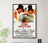 The First Great Train Robbery 1978 - Spain - Sean Connery - Vintage Classic Movie Poster