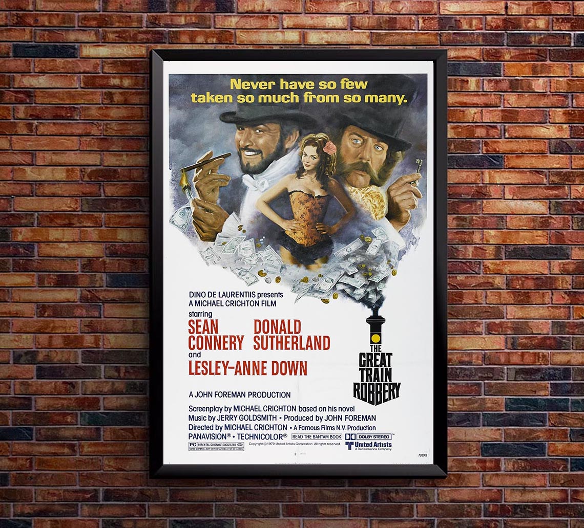 The First Great Train Robbery 1978 - Sean Connery - Vintage Classic Movie Poster