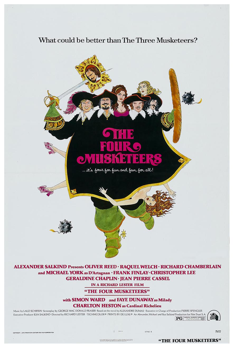 The Four Musketeers 1974 - Charlton Heston - Vintage Classic Movie Poster