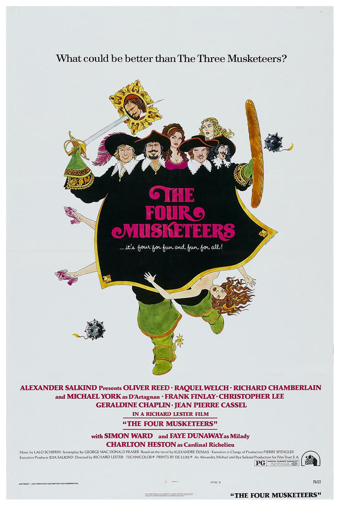 The Four Musketeers 1974 - Charlton Heston - Vintage Classic Movie Poster