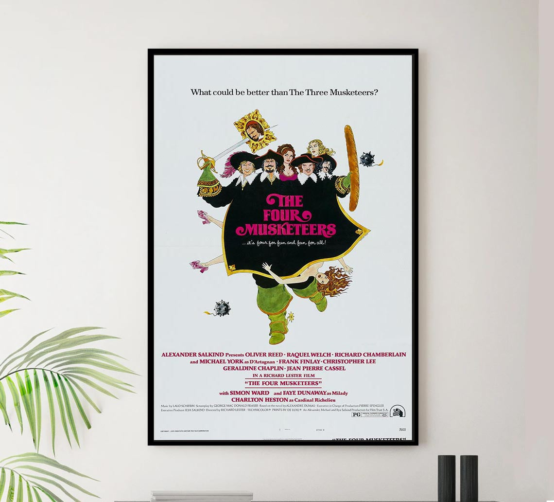 The Four Musketeers 1974 - Charlton Heston - Vintage Classic Movie Poster