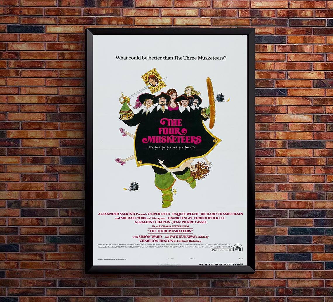 The Four Musketeers 1974 - Charlton Heston - Vintage Classic Movie Poster
