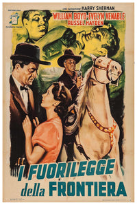 The Frontiersmen 1938 - Italian - William Boyd - Classic Western Movie Poster