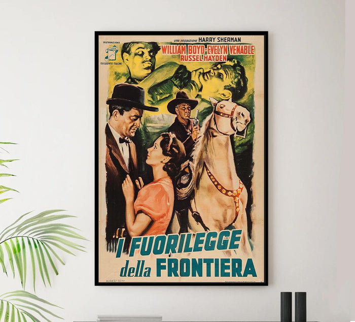 The Frontiersmen 1938 - Italian - William Boyd - Classic Western Movie Poster