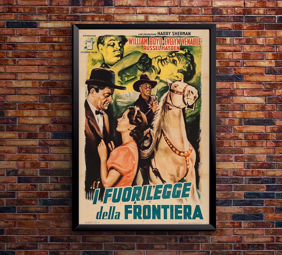The Frontiersmen 1938 - Italian - William Boyd - Classic Western Movie Poster