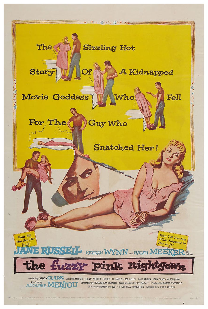 The Fuzzy Pink Nightgown 1957- Jane Russell - Vintage Classic Movie Poster