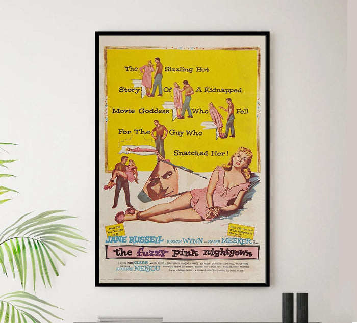 The Fuzzy Pink Nightgown 1957- Jane Russell - Vintage Classic Movie Poster