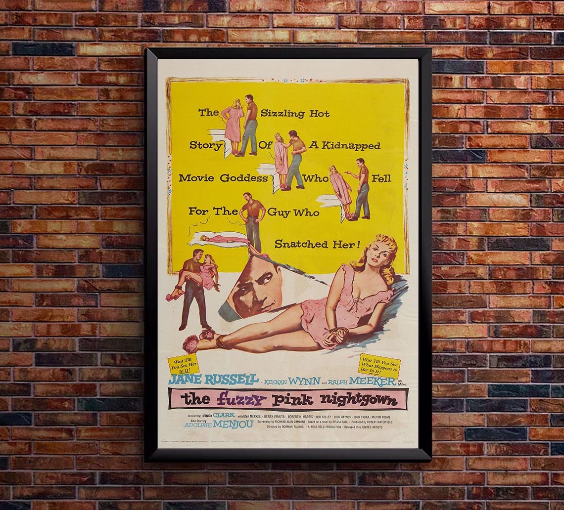 The Fuzzy Pink Nightgown 1957- Jane Russell - Vintage Classic Movie Poster