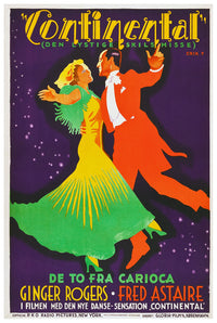 The Gay Divorcee 1934 - Denmark - Classic Movie Poster