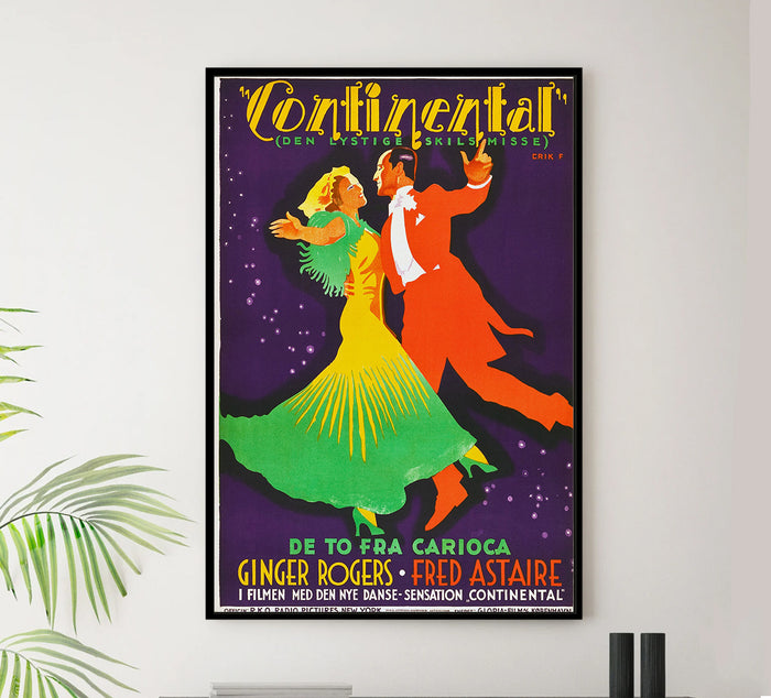 The Gay Divorcee 1934 - Denmark - Classic Movie Poster