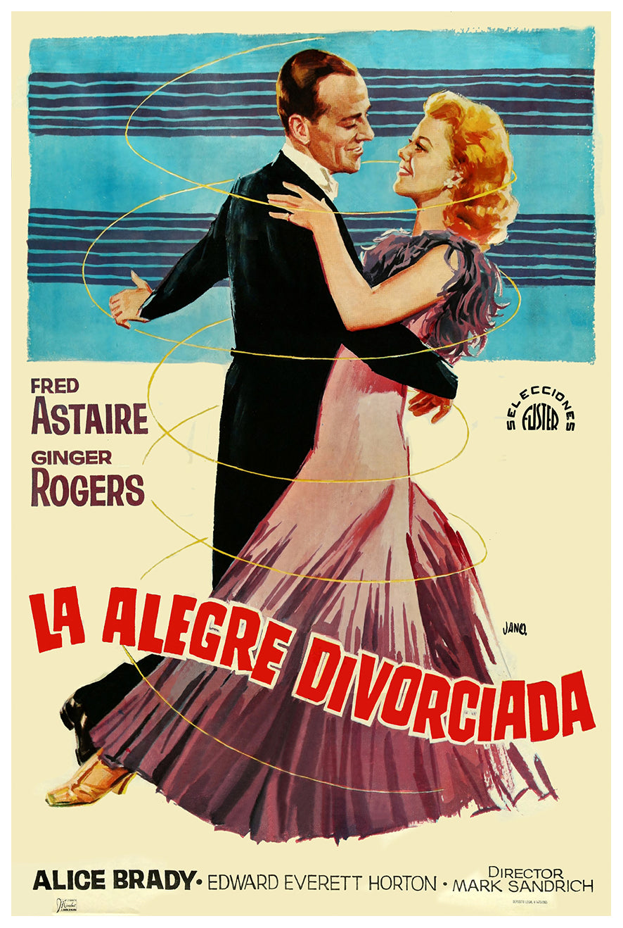 The Gay Divorcee 1934 - Spain - Classic Movie Poster