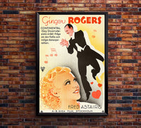 The Gay Divorcee 1934 - Fred Astaire - Sweden (2) - Classic Movie Poster