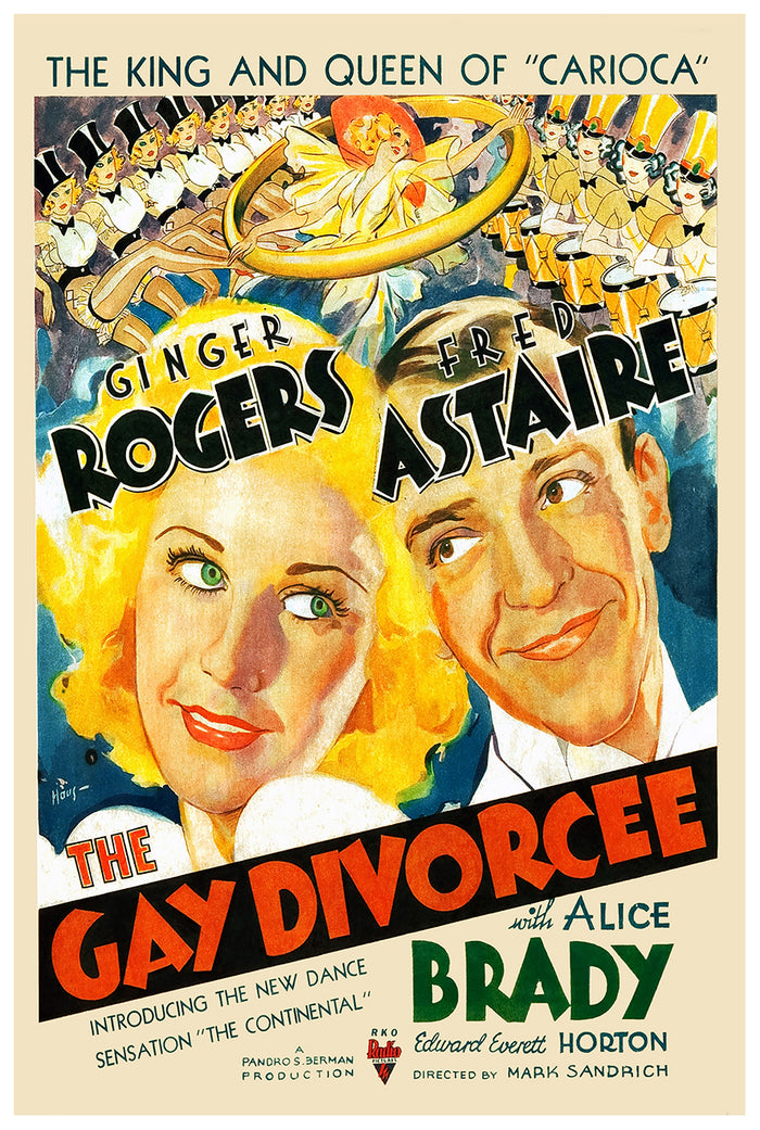 The Gay Divorcee 1934 - Fred Astaire - US (2) - Classic Movie Poster