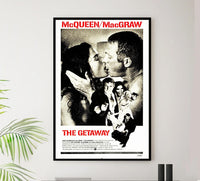 The Getaway 1972 v2 - Steve McQueen - Vintage Classic Movie Poster