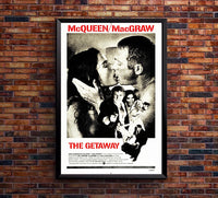 The Getaway 1972 v2 - Steve McQueen - Vintage Classic Movie Poster
