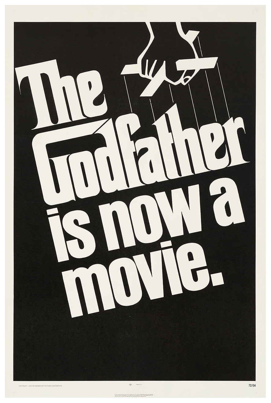 The Godfather 1972 - Al Pacino - US (3) - Classic Movie Poster