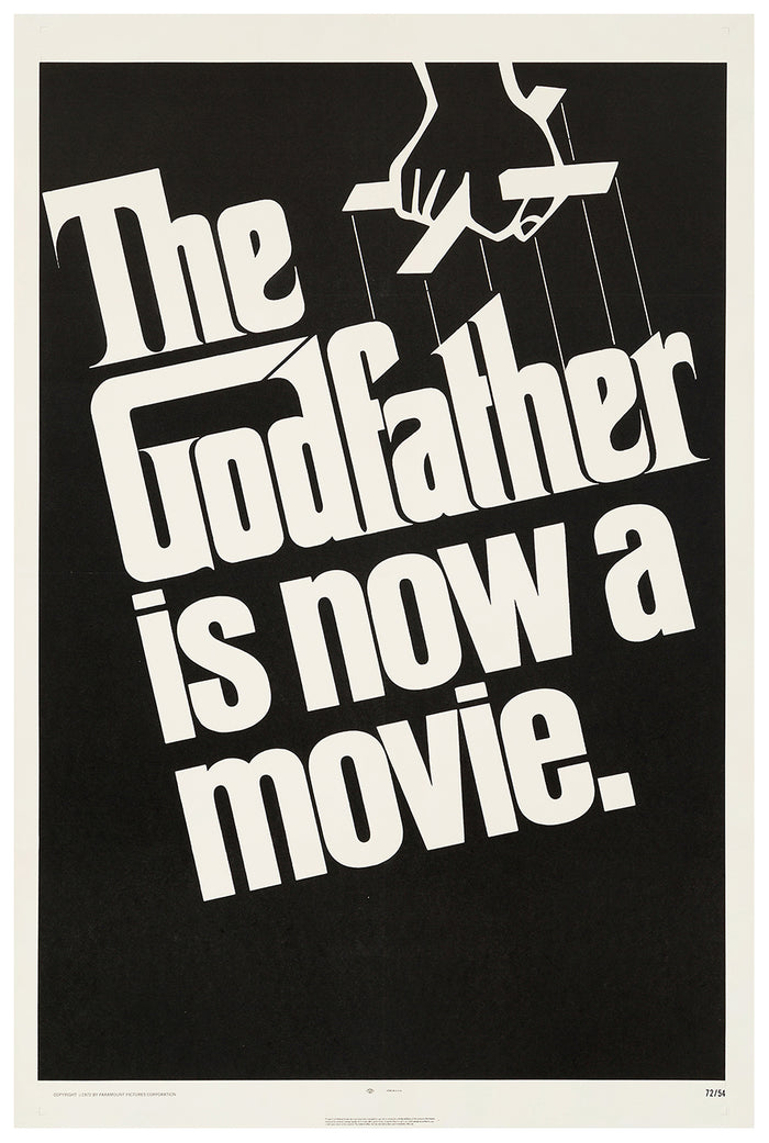 The Godfather 1972 - Al Pacino - US (3) - Classic Movie Poster