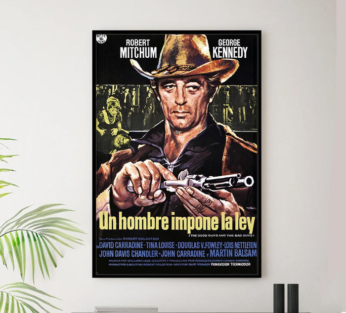 The Good Guys and the Bad Guys 1969 - Spain - Robert Mitchum - Vintage Classic Movie Poster